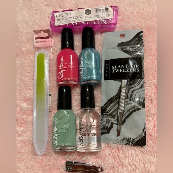 Sally Hansen Nail Polish Set - Pink, Blue, Clear - Picture 1 of 4